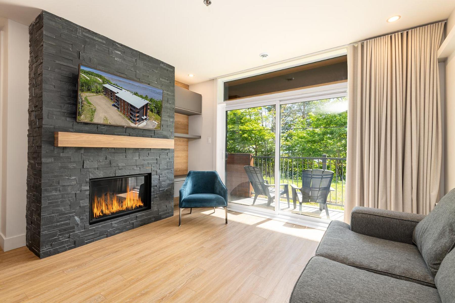 Les Appartements Du Massif De Charlevoix بيتيت ريفري ساينت فرانكويس الغرفة الصورة